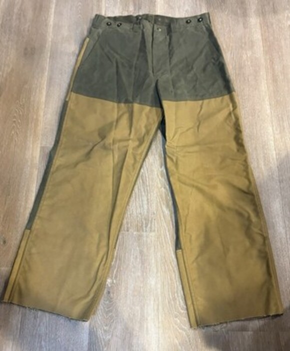 Vintage C.C. Filson Pants Double Tin Cloth Pants Oil Waxed 36 USA Style 467
